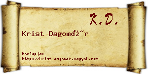 Krist Dagomér névjegykártya